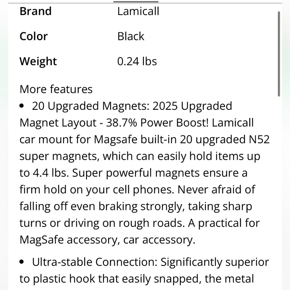 Lamicall black phone